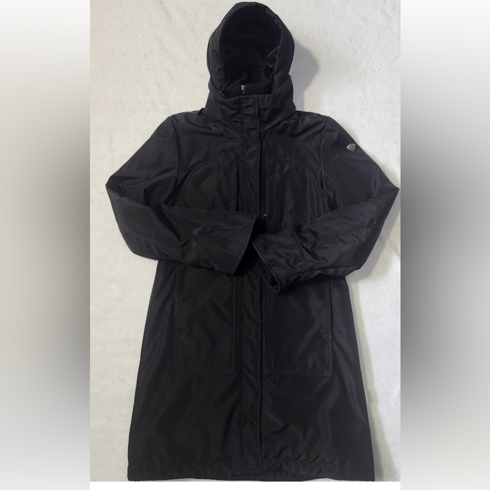 Women's Italian Luxury Black Hooded Jacket